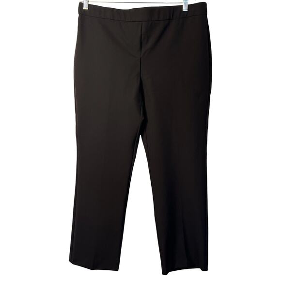 Nicole Miller Womens Pants Size XL Black Pull On Straight Leg High Rise Stretch - Picture 1 of 8